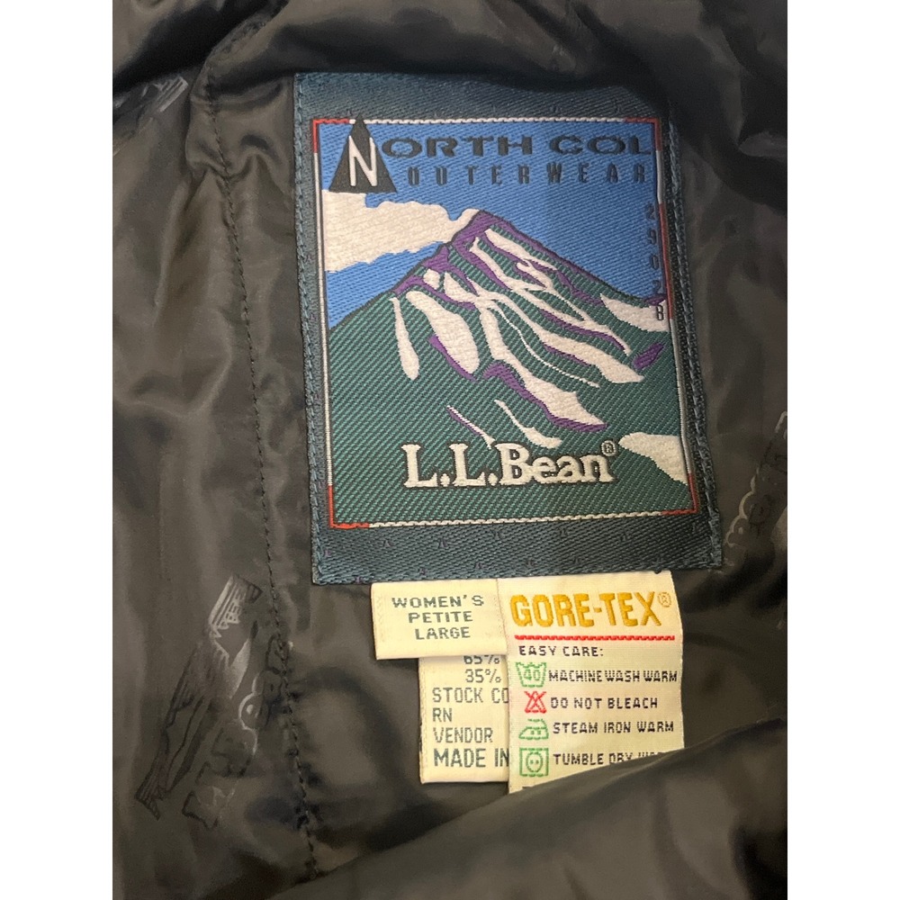 LL Bean North Col Gore-Tex Snow Pants Womens Large Petite Black Ski Winter Pants